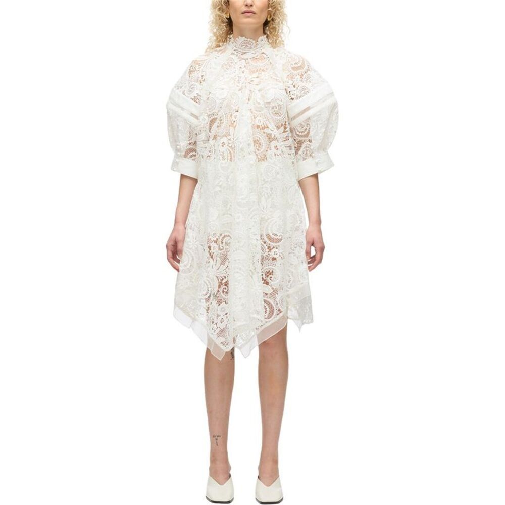 3.1 Phillip Lim Womens  Corded Embroidered Lace Flounce Mini Dress